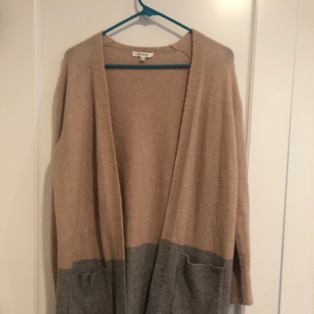 Madewell color block Kent cardigan in xs